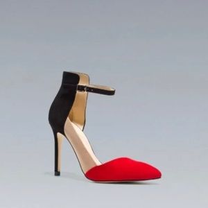 Zara heels color-block heels
